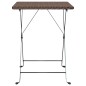 vidaXL Bistrotisch Klappbar Braun 55x54x71 cm Poly Rattan vidaXL Bistrotisch Klappbar Braun 55x54x71 cm Poly Rattan