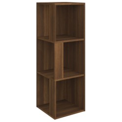 vidaXL Eckregal Braun Eichen-Optik 33x33x100 cm Holzwerkstoff