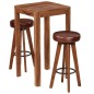Bar-Set 3-tlg. Massivholz Echtleder Bar-Set 3-tlg. Massivholz Echtleder