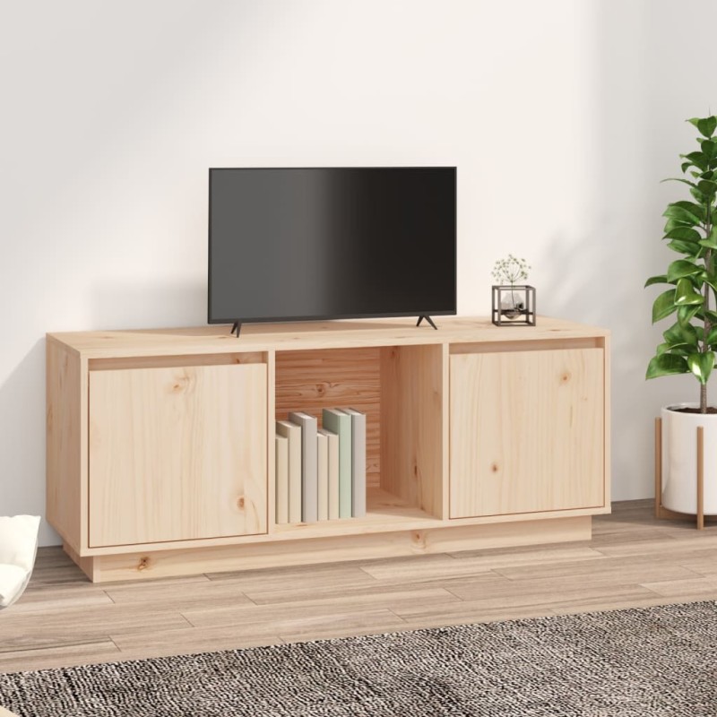 vidaXL TV-Schrank 110,5x35x44 cm Massivholz Kiefer vidaXL TV-Schrank 110,5x35x44 cm Massivholz Kiefer