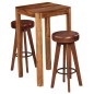 Bar-Set 3-tlg. Massivholz Echtleder Bar-Set 3-tlg. Massivholz Echtleder
