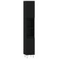 vidaXL Badschrank Schwarz 30x30x190 cm Holzwerkstoff
