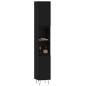 vidaXL Badschrank Schwarz 30x30x190 cm Holzwerkstoff