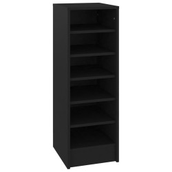vidaXL Schuhschrank Schwarz 31,5x35x90 cm Holzwerkstoff