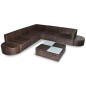 vidaXL 8-tlg. Garten-Lounge-Set mit Kissen Poly Rattan Braun vidaXL 8-tlg. Garten-Lounge-Set mit Kissen Poly Rattan Braun