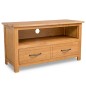 vidaXL TV-Schrank 90x35x48 cm Massivholz Eiche vidaXL TV-Schrank 90x35x48 cm Massivholz Eiche