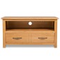 vidaXL TV-Schrank 90x35x48 cm Massivholz Eiche vidaXL TV-Schrank 90x35x48 cm Massivholz Eiche