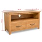 vidaXL TV-Schrank 90x35x48 cm Massivholz Eiche vidaXL TV-Schrank 90x35x48 cm Massivholz Eiche