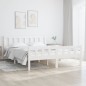 vidaXL Massivholzbett Weiß 140x190 cm vidaXL Massivholzbett Weiß 140x190 cm
