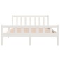 vidaXL Massivholzbett Weiß 140x190 cm vidaXL Massivholzbett Weiß 140x190 cm