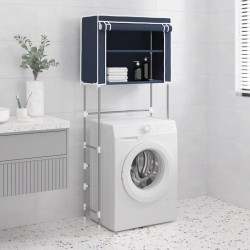 vidaXL Waschmaschinenregal 2 Ablagen Blau 71x29,5x170,5 cm Eisen