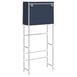 vidaXL Waschmaschinenregal 2 Ablagen Blau 71x29,5x170,5 cm Eisen
