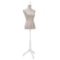 Damenbüste Schneiderpuppe Büste Torso Mannequin Leinen mit Streifen Damenbüste Schneiderpuppe Büste Torso Mannequin Leinen mit Streifen