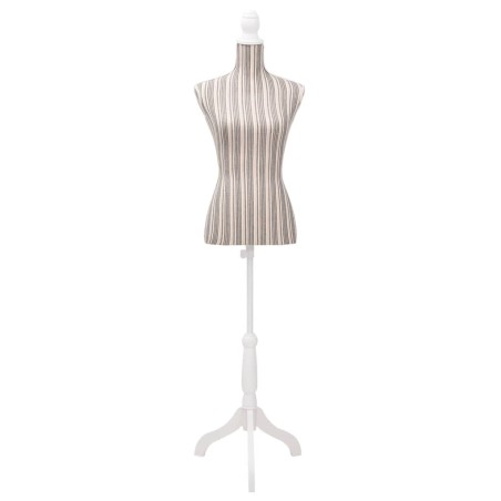 Damenbüste Schneiderpuppe Büste Torso Mannequin Leinen mit Streifen 