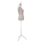 Damenbüste Schneiderpuppe Büste Torso Mannequin Leinen mit Streifen Damenbüste Schneiderpuppe Büste Torso Mannequin Leinen mit Streifen