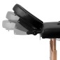  vidaXL Massageliege Klappbar 4-Zonen mit Holzgestell Schwarz