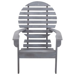 vidaXL Adirondack-Stuhl Massivholz Akazie Grau