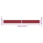 vidaXL Seitenmarkise Ausziehbar Rot 117x1200 cm vidaXL Seitenmarkise Ausziehbar Rot 117x1200 cm