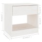 vidaXL Nachttisch Weiß 40x31x40 cm Massivholz Kiefer vidaXL Nachttisch Weiß 40x31x40 cm Massivholz Kiefer