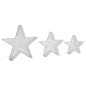 vidaXL Weihnachtssterne 3 Stk. Silbern Mesh LED Outdoor Indoor vidaXL Weihnachtssterne 3 Stk. Silbern Mesh LED Outdoor Indoor