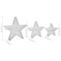 vidaXL Weihnachtssterne 3 Stk. Silbern Mesh LED Outdoor Indoor vidaXL Weihnachtssterne 3 Stk. Silbern Mesh LED Outdoor Indoor