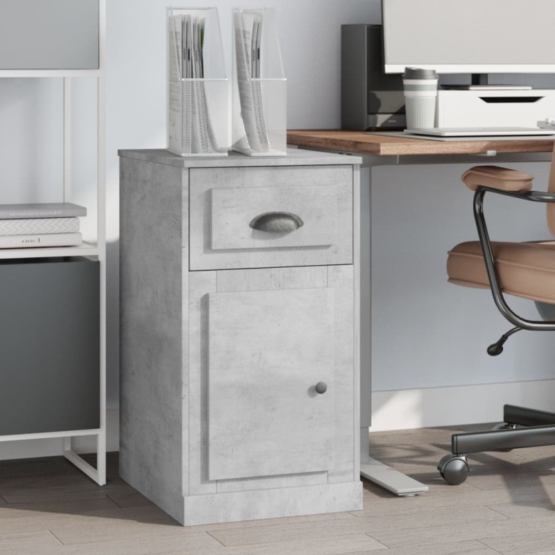 vidaXL Beistellschrank mit Schublade Betongrau 40x50x75 cm vidaXL Beistellschrank mit Schublade Betongrau 40x50x75 cm