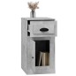 vidaXL Beistellschrank mit Schublade Betongrau 40x50x75 cm vidaXL Beistellschrank mit Schublade Betongrau 40x50x75 cm