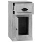 vidaXL Beistellschrank mit Schublade Betongrau 40x50x75 cm vidaXL Beistellschrank mit Schublade Betongrau 40x50x75 cm