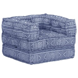 Modularer Pouf Indigo Stoff