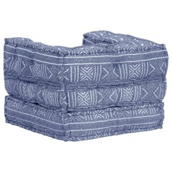 Modularer Pouf Indigo Stoff