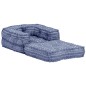 Modularer Pouf Indigo Stoff Modularer Pouf Indigo Stoff