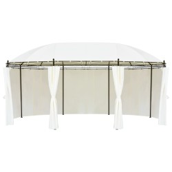 vidaXL Gartenpavillon Cremeweiß 530x350x265 cm
