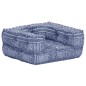 Modularer Pouf Indigo Stoff Modularer Pouf Indigo Stoff