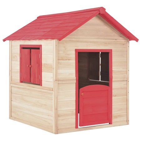 vidaXL Kinderspielhaus Tannenholz Rot
