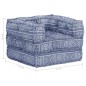 Modularer Pouf Indigo Stoff Modularer Pouf Indigo Stoff