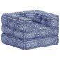 Modularer Pouf Indigo Stoff Modularer Pouf Indigo Stoff