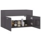 vidaXL Waschbeckenunterschrank Hochglanz-Grau 80x38,5x46cm vidaXL Waschbeckenunterschrank Hochglanz-Grau 80x38,5x46cm