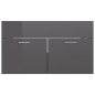 vidaXL Waschbeckenunterschrank Hochglanz-Grau 80x38,5x46cm vidaXL Waschbeckenunterschrank Hochglanz-Grau 80x38,5x46cm