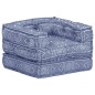 Modularer Pouf Indigo Stoff Modularer Pouf Indigo Stoff