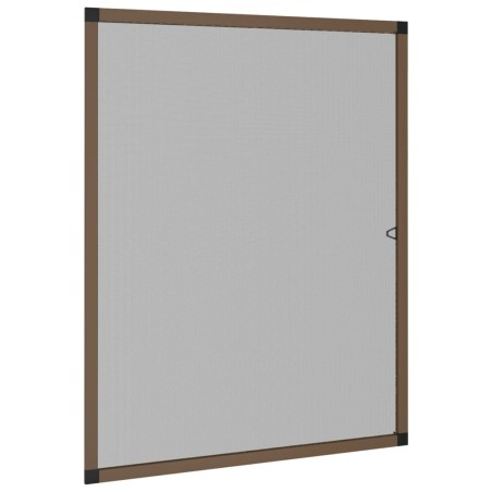 vidaXL Insektenschutz für Fenster Braun 100x120 cm