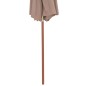 vidaXL Sonnenschirm mit Doppeldach und Holzstange 270 cm Taupe vidaXL Sonnenschirm mit Doppeldach und Holzstange 270 cm Taupe