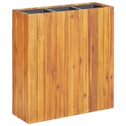 vidaXL Garten-Hochbeet mit 3 Töpfen Massivholz Akazie