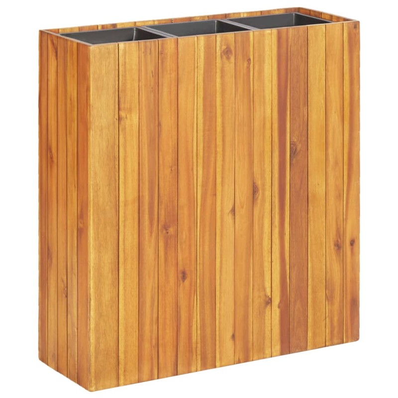 vidaXL Garten-Hochbeet mit 3 Töpfen Massivholz Akazie vidaXL Garten-Hochbeet mit 3 Töpfen Massivholz Akazie