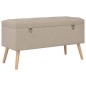Hocker mit Stauraum 3 Stk. Beige Stoff Hocker mit Stauraum 3 Stk. Beige Stoff