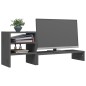 vidaXL Monitorständer Grau 81x20x30 cm Massivholz Kiefer vidaXL Monitorständer Grau 81x20x30 cm Massivholz Kiefer
