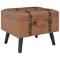 Hocker mit Stauraum 3 Stk. Braun Kunstleder Hocker mit Stauraum 3 Stk. Braun Kunstleder