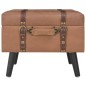 Hocker mit Stauraum 3 Stk. Braun Kunstleder Hocker mit Stauraum 3 Stk. Braun Kunstleder