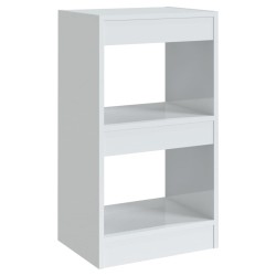 vidaXL Bücherregal/Raumteiler Hochglanz-Weiß 40x30x72 cm