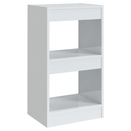 vidaXL Bücherregal/Raumteiler Hochglanz-Weiß 40x30x72 cm
