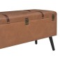 Hocker mit Stauraum 3 Stk. Braun Kunstleder Hocker mit Stauraum 3 Stk. Braun Kunstleder